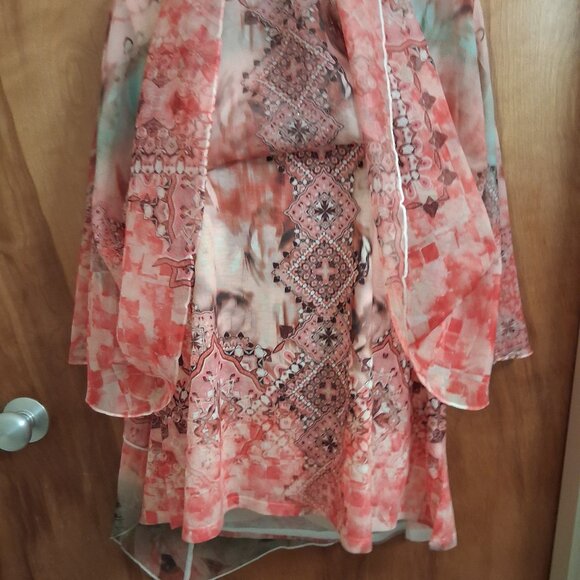 One World tank top with coverup 2 PC live and let live XXL pink sequined - Picture 3 of 7